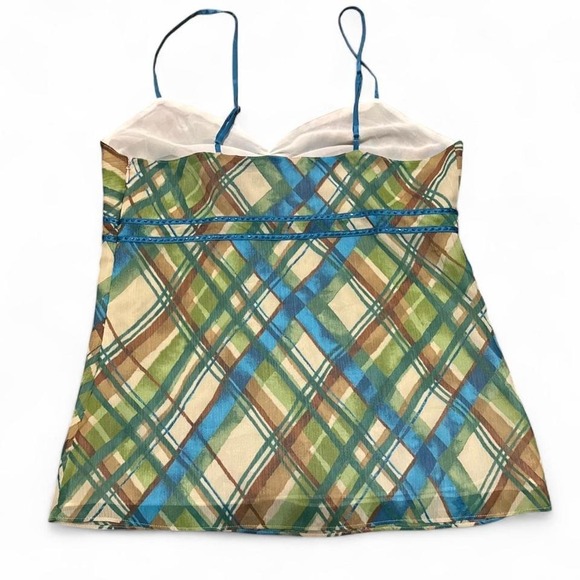 Y2K Mix It Plaid Sequin Tank Sz S Mall Core Preppy 2000s Vtg Fairy Coquette - Picture 6 of 6